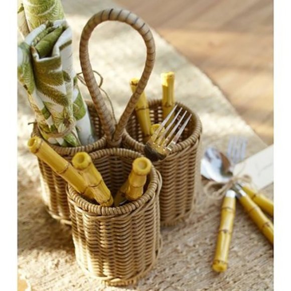 Pottery Barn Kitchen Nwt Pottery Barn All Weather Wicker Utensil